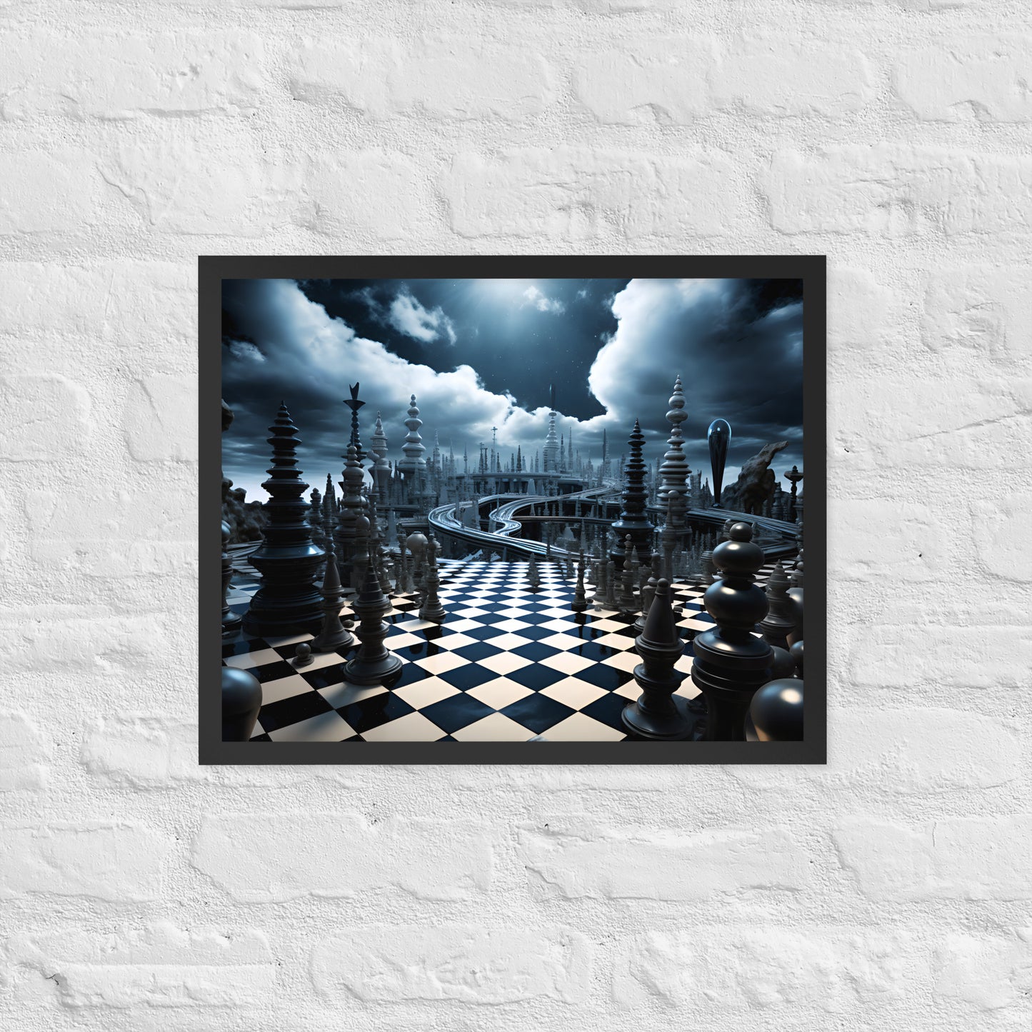 En passant; AI Chess, Framed Poster Print 16x24