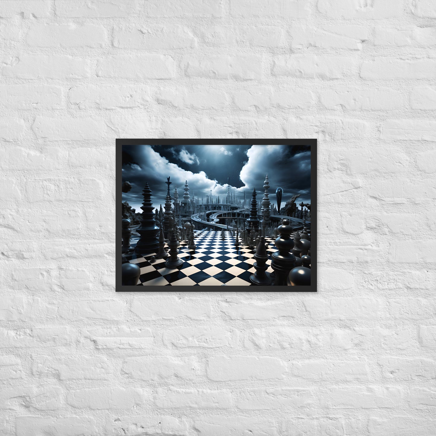 En passant; AI Chess, Framed Poster Print 18x24