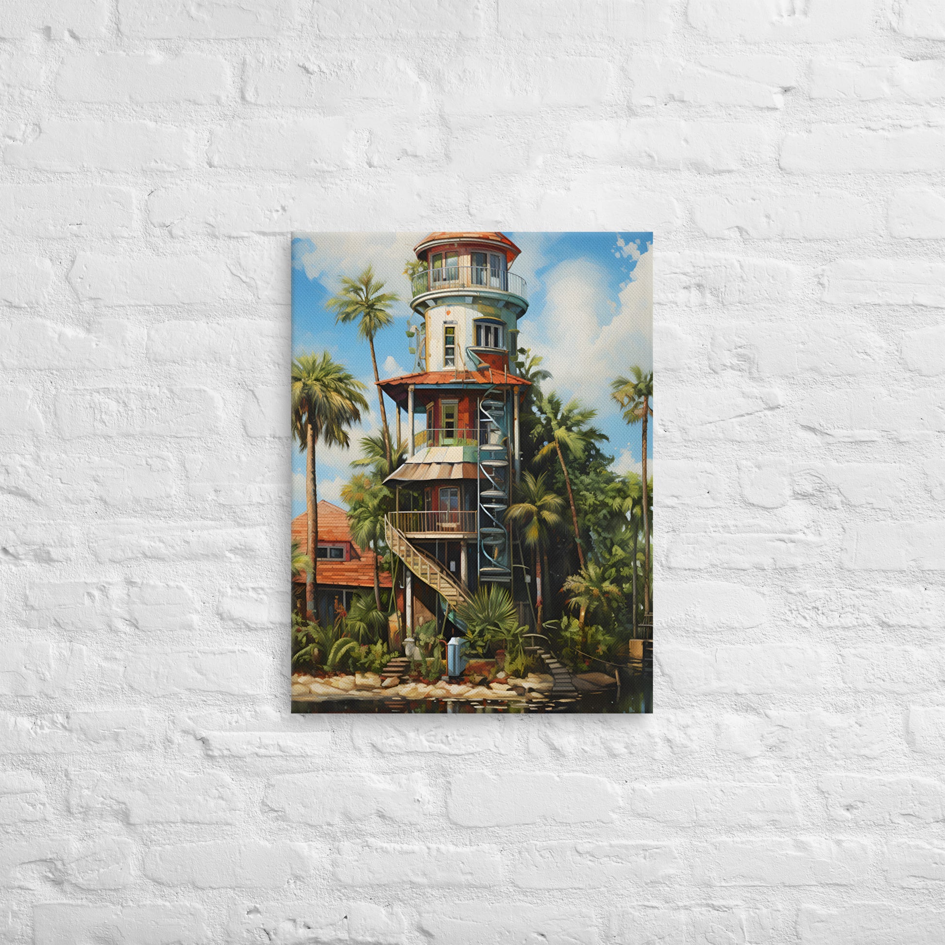 Lighthouse Home, Thin Canvas Print 18x24